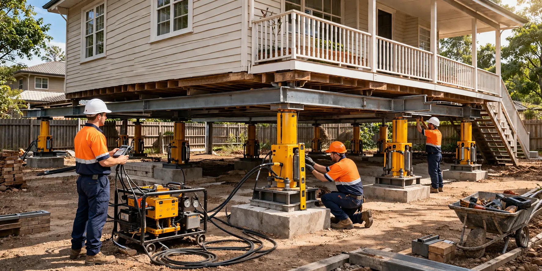 House lifting Camp Hill service raising a home for subfloor access and structural upgrades
