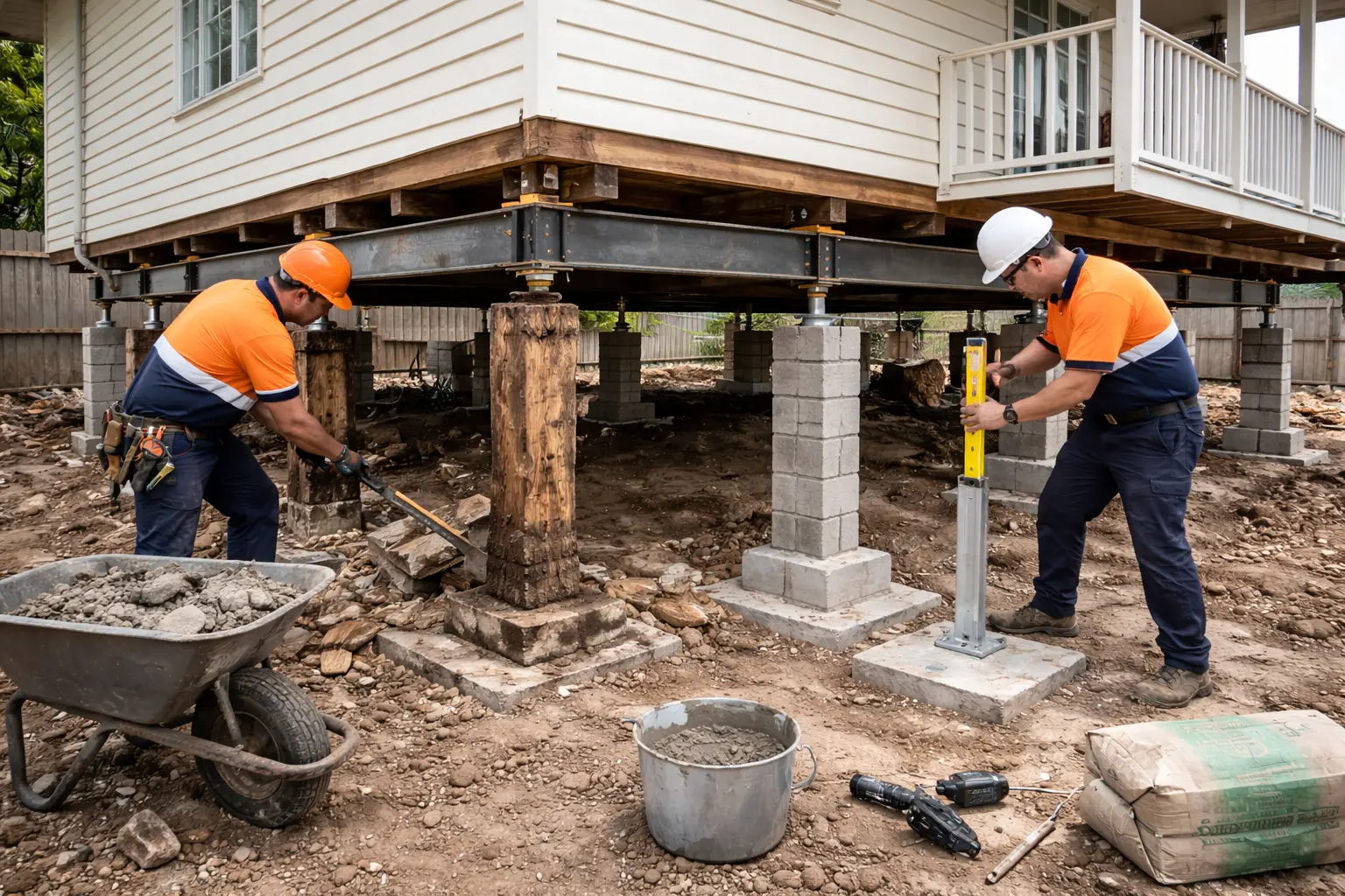 House stump replacement Murarrie service replacing damaged supports beneath a raised home